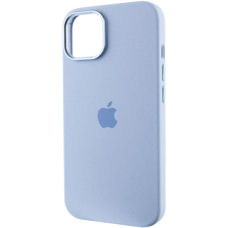 Чохол Silicone Case з металевими кнопками на Apple iPhone 12 Pro Max (6.7") – Блакитний / Blue Fog. Фото 4 з 9