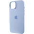 Чехол Silicone Case с металлическими кнопками для Apple iPhone 14 (6.1") – Голубой / Blue Fog. Фото 4 из 9