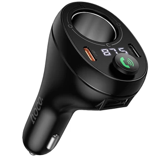 АЗУ FM модулятор Hoco E88 Star cigarette lighter 35W (2USB-C) фото 1 из 6