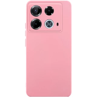 Кольоровий силіконовий чохол GETMAN із закритою камерою для Infinix Note 40 4G — Рожевий / Pink