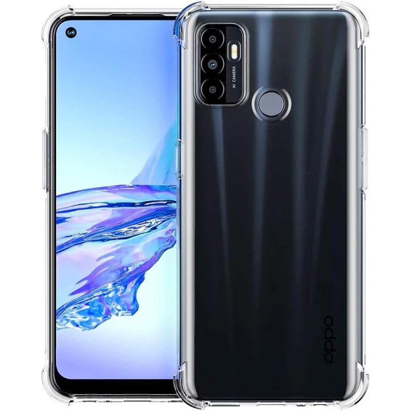 Ультратонкий силіконовий чохол GETMAN з критими бортами та камерою для Oppo A53 / A32 / A33 фото 1 з 1