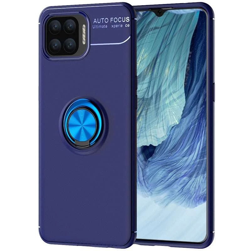 

Чохол Deen ColorRing з кільцем на Oppo A93 (Синій / Синій)