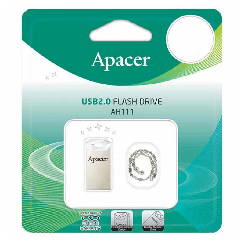 Флеш накопичувач Apacer USB 2.0 AH111 32GB – Срібний. Фото 3 з 3