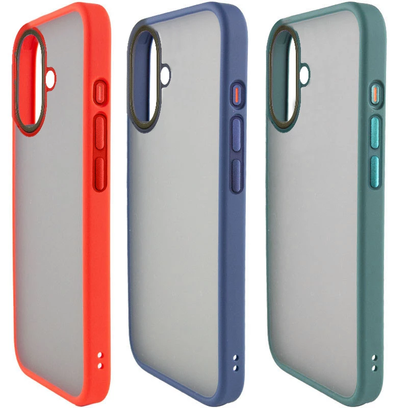 TPU+PC с металлическими кнопками для Apple iPhone 16 фото 1 из 1