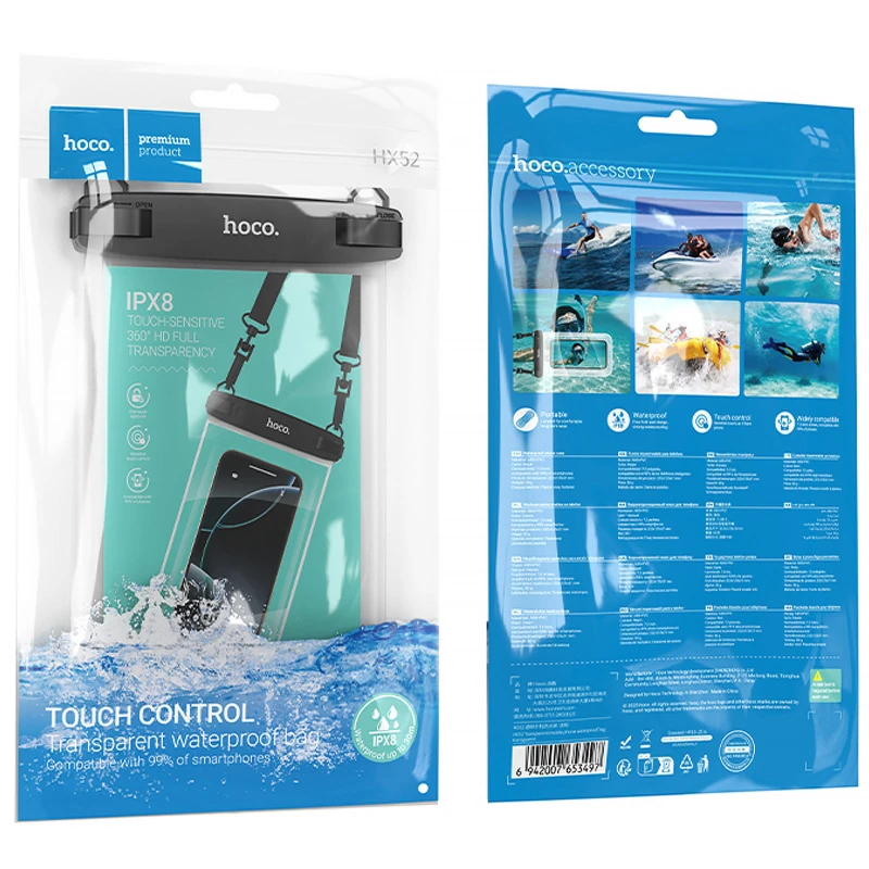 Водонепроникний універсальний чохол Hoco HX52 Transparent – Transparent. Фото 2 з 6