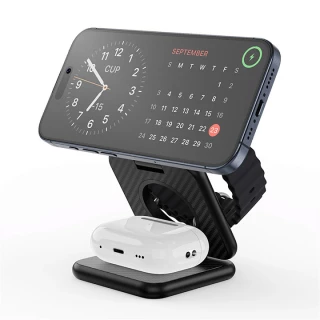 БЗУ WIWU Wi-W035 Mag Go 3 in 1 wireless charger фото 1 из 6