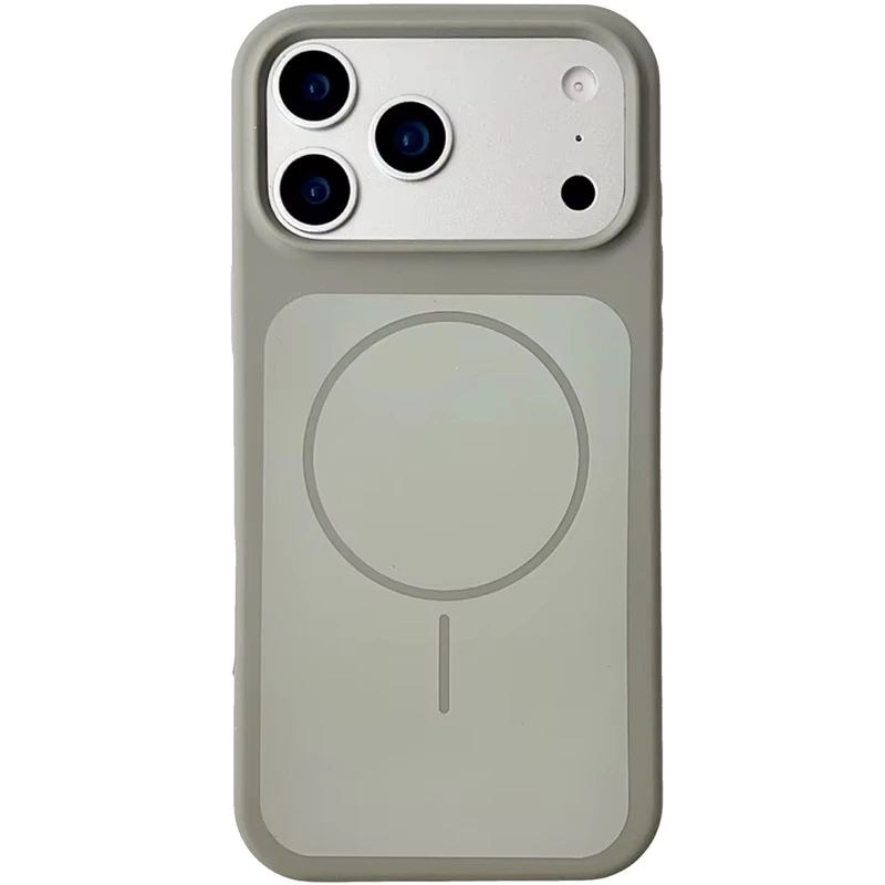 Чехол Silk Duo Color (AA) NO LOGO with Magnetic Fit для Apple iPhone 17 (6.3") – Gray. Фото 1 из 2