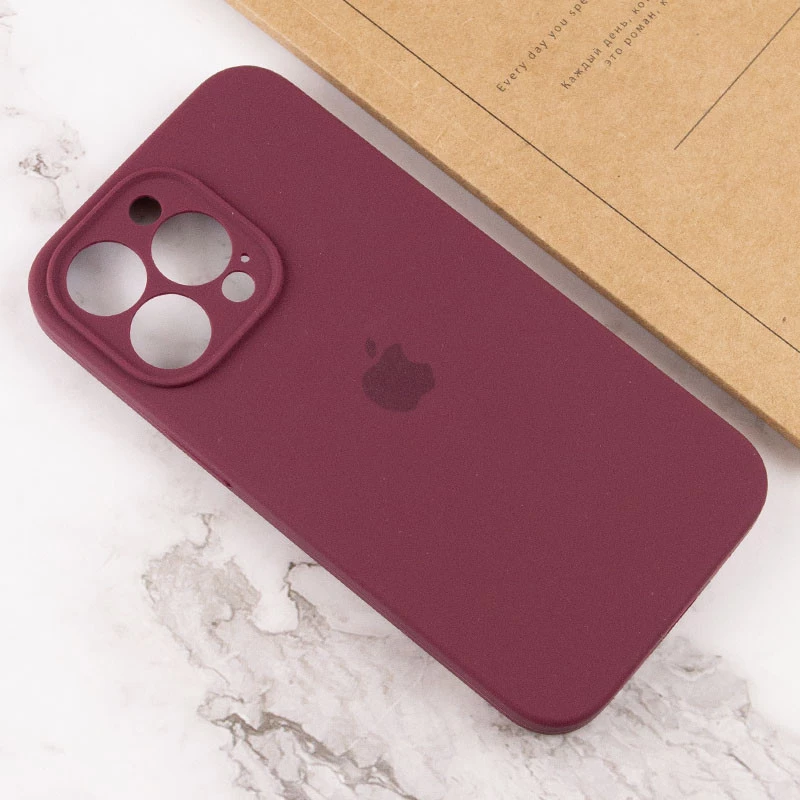 Чохол Silicone Case з захистом камери на Apple iPhone 15 Pro (6.1") – Бордовий / Plum. Фото 4 з 4