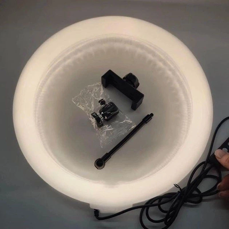 Кільцева LED лампа RGB 3D-36 120 диодов, 24 RGB, 36 см 14" – Чорний. Фото 6 з 6