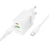 МЗП Borofone BN27 Fuente PD20W+QC3.0 (1USB-A/1C) + кабель Type-C to Type-C – White. Фото 5 з 6