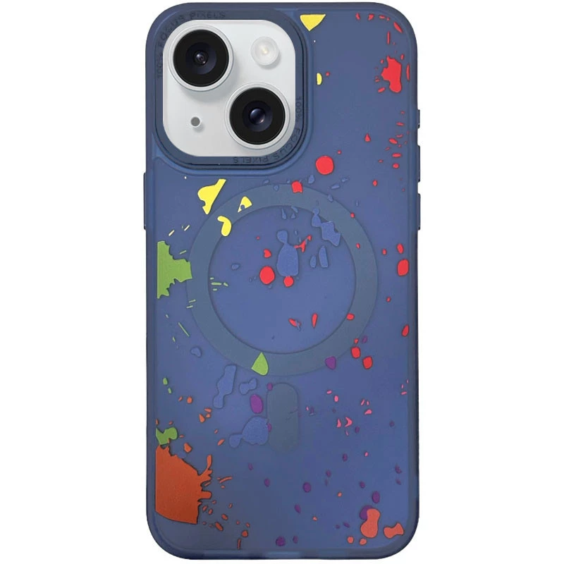 

Чохол абстракція малювання з MagSafe на Apple iPhone 13 (6.1") (Dark blue)