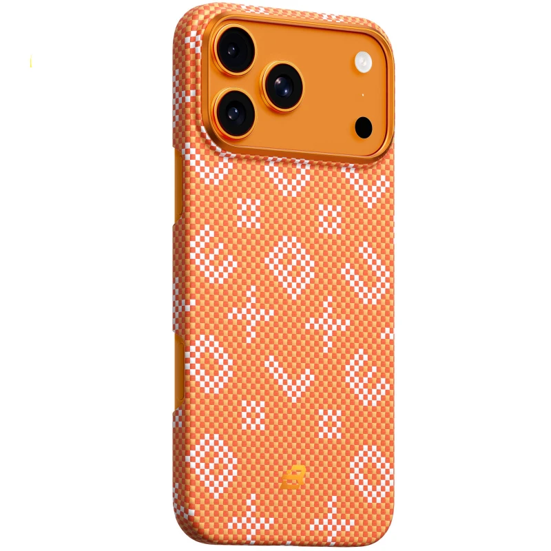 TPU+PC чохол Blueo Gilded Tactile Woven with MagSafe для Apple iPhone 17 Pro Max (6.9") – Orange. Фото 1 з 4