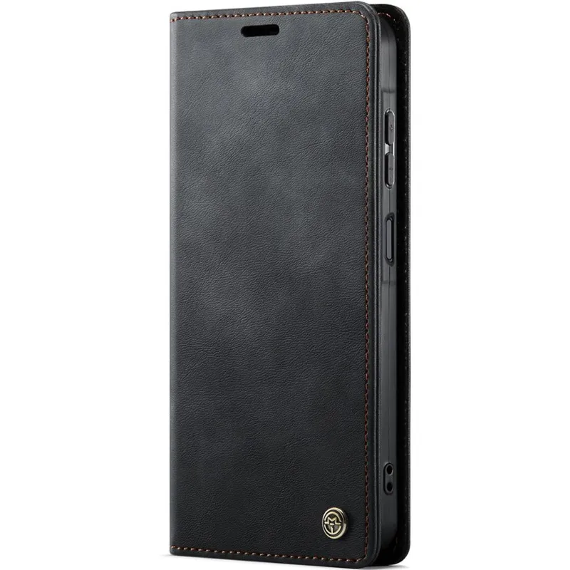Кожаный чехол-книжка CaseMe Velvet Matte для Samsung Galaxy A06 – Black. Фото 1 из 4