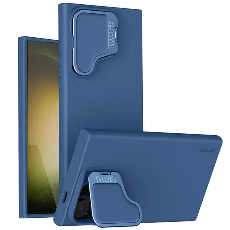 Силиконовая накладка Nillkin Camshield Silky Prop для Samsung Galaxy S24 Ultra – Blue. Фото 2 из 14