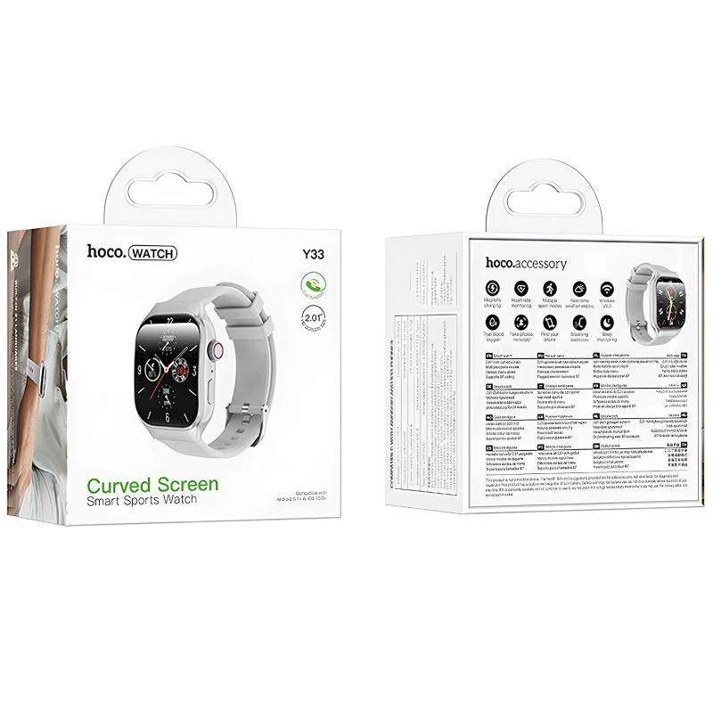 Смарт-годинник Hoco Smart Watch Y33 Smart sports watch (call version) – silver. Фото 4 з 4