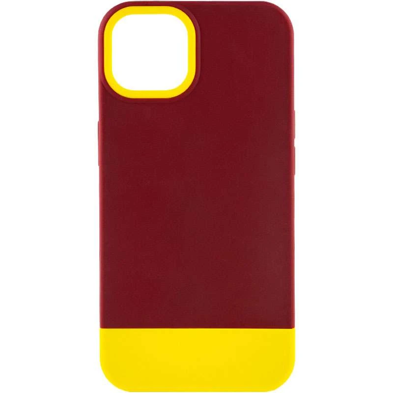 Двоколірний чохол Bichromatic на Apple iPhone 12 (6.1") – Brown burgundy / Yellow. Фото 1 з 5