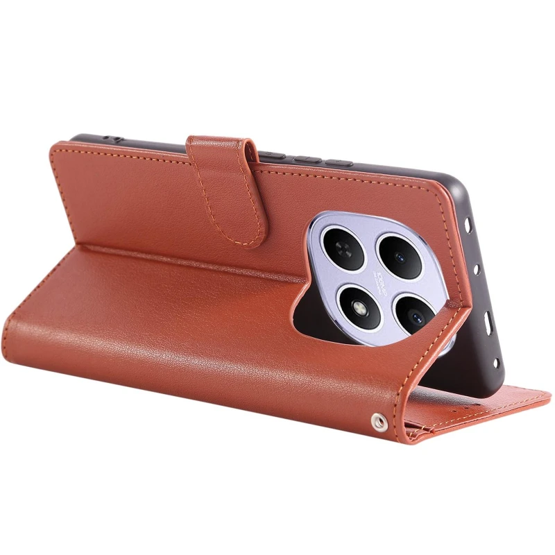 Шкіряний чохол-книжка Essential Case для Xiaomi Redmi 15 (EU) – Brown. Фото 6 з 7