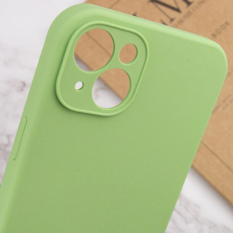 Чохол з закритим низом Silicone Case на Apple iPhone 16 – М'ятний / Mint. Фото 9 з 12