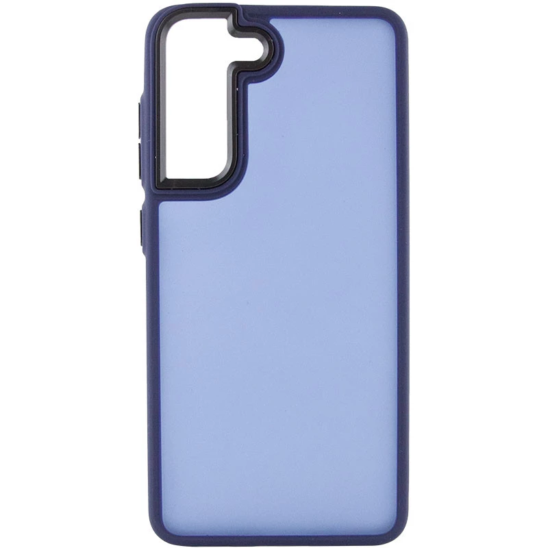 Чехол TPU+PC Lyon Frosted на Samsung Galaxy S21 FE – Синий / Navy Blue. Фото 3 из 7