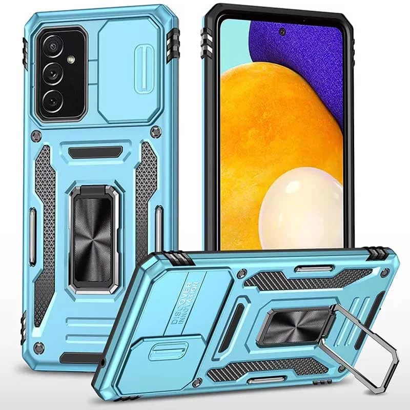 

Ударостійкий чохол Square Ring зi шторкою на камеру на Samsung Galaxy A54 5G (Блакитний / Light Blue)