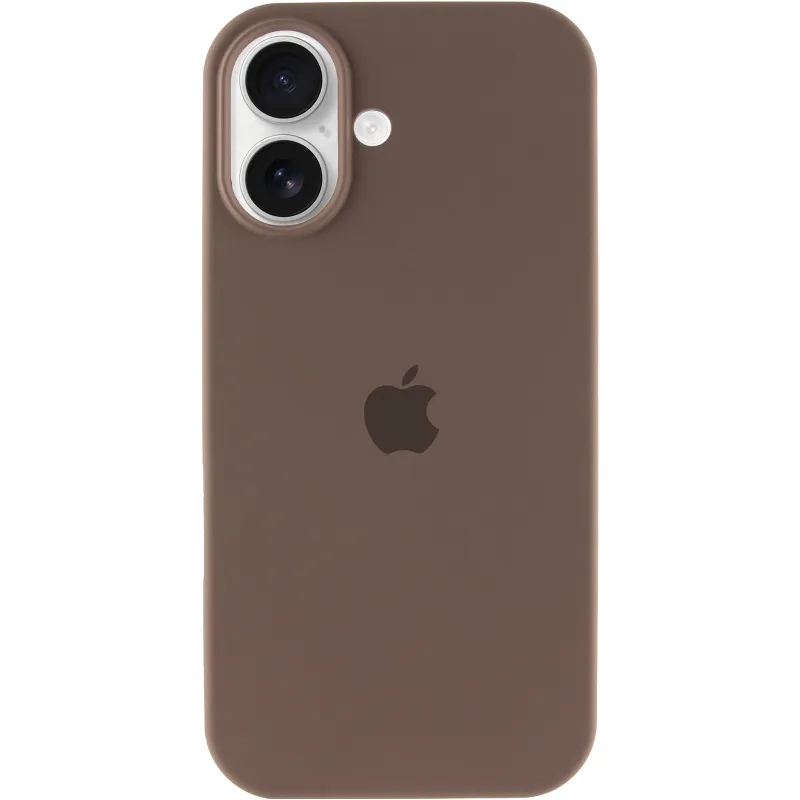 Чехол Silicone Case с закрытым низом для Apple iPhone 17 (6.3") – Коричневый / Brown. Фото 3 из 6