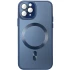 Силиконовый сапфировый чехол с защитой камеры на с MagSafe на Apple iPhone 14 Pro Max (6.7") – Синий / Deep navy. Фото 1 из 3