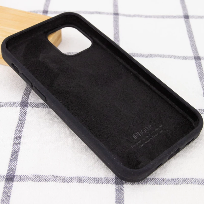 Чохол Silicone Case з закритим низом на Apple iPhone 15 Plus (6.7") – Чорний / Black. Фото 3 з 3