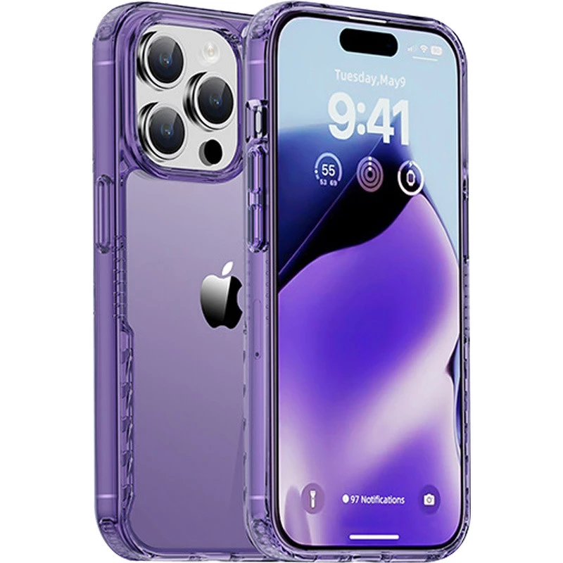 Ребристий силіконовий чохол на Apple iPhone 14 Pro (6.1") – Purple. Фото 2 з 3