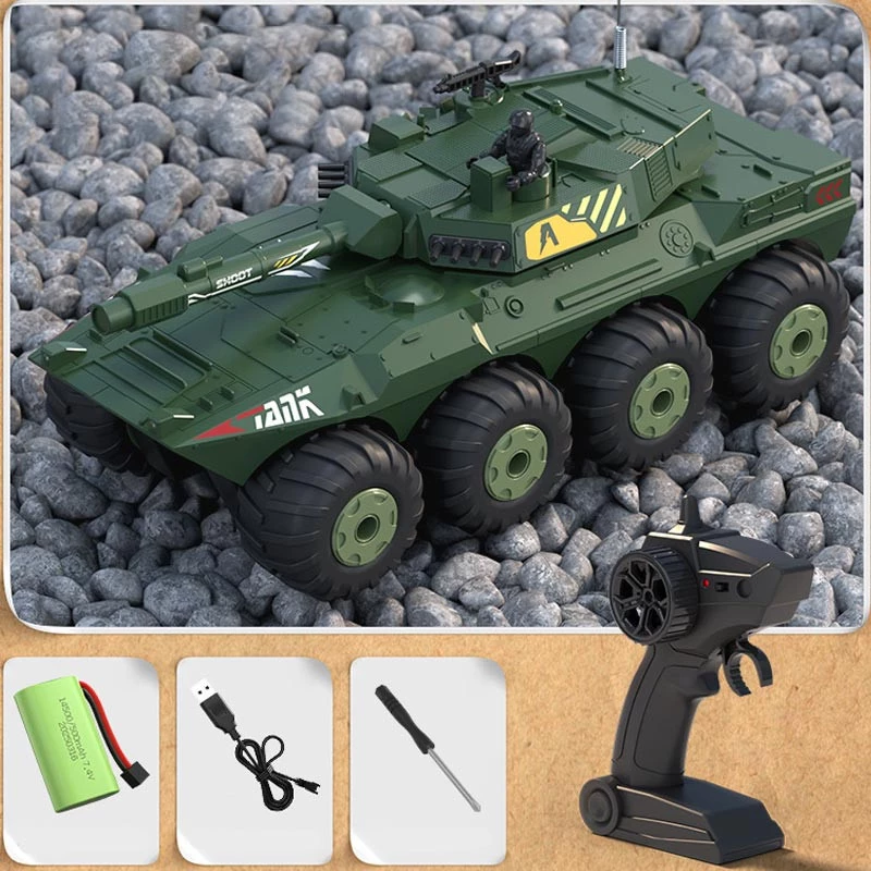 Бронетранспортер-амфібія на радіокеруванні SCHE Y1802 – Green. Фото 6 з 8