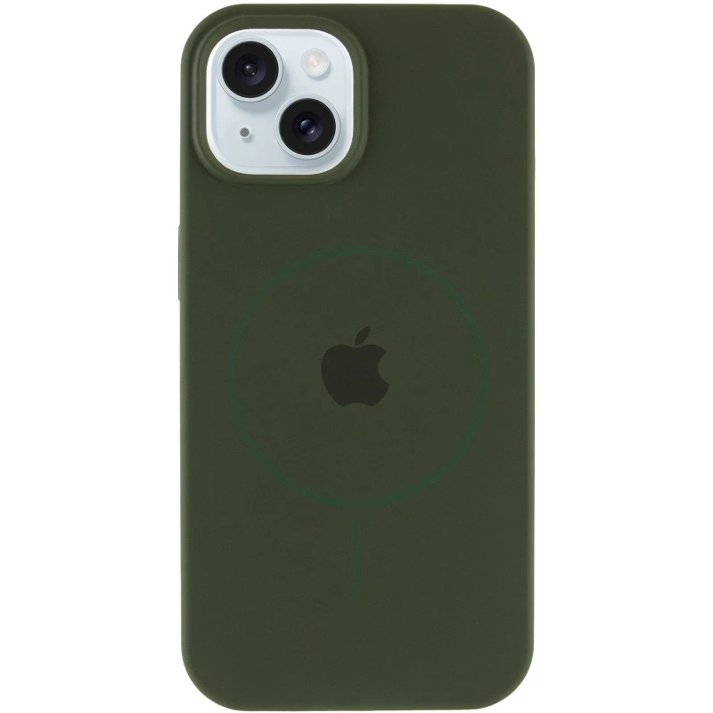 Чохол Silicone Armor Max with MagSafe для Apple iPhone 15 Plus (6.7") – Зелений / Cyprus Green. Фото 4 з 7