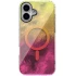 Силіконовий чохол Shiny Mountain (MagFit) для Apple iPhone 16 – Yellow / Pink. Фото 1 з 3