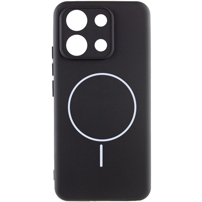Силіконовий чохол Lakshmi MagFit з захистом камери для Xiaomi Redmi 15C (EU) – Чорний / Black. Фото 1 з 2