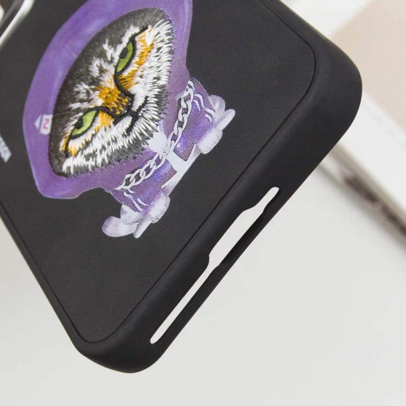 TPU+PC чехол с животными для Samsung Galaxy A16 4G/5G – Black Cat. Фото 7 из 8