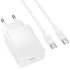 СЗУ Borofone BAS75A Source PD30W (1USB-C) + кабель Type-C to Type-C – White. Фото 3 из 5