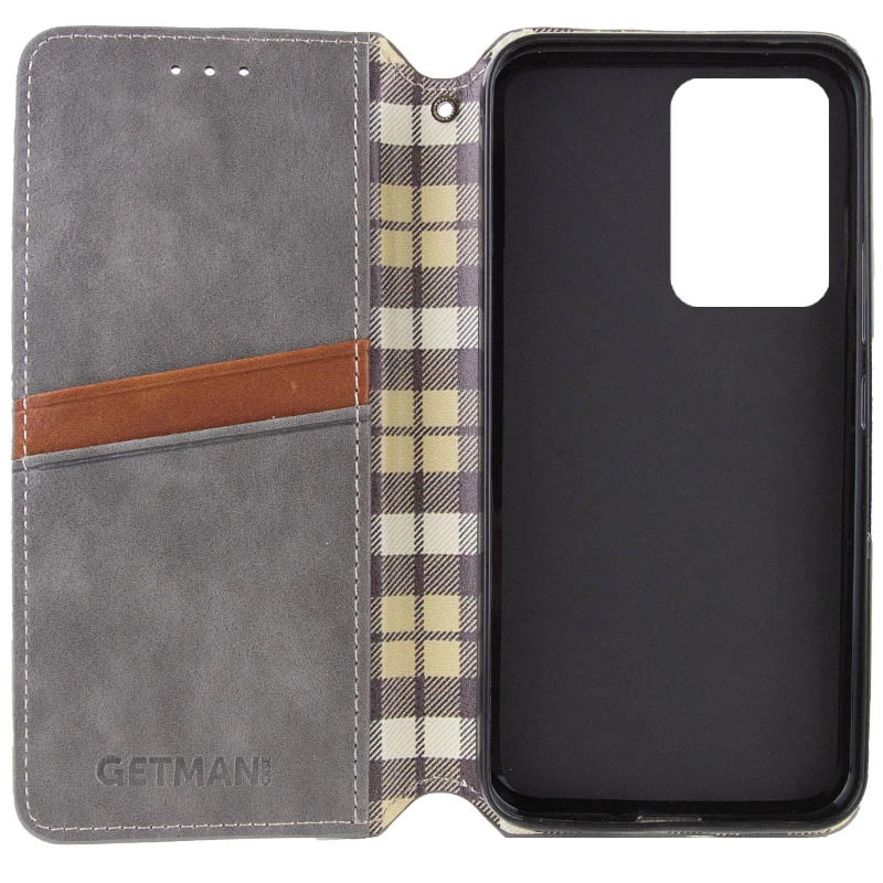 Чохол-книжка GETMAN Cubic на Xiaomi Redmi 13 4G – Сірий. Фото 3 з 5