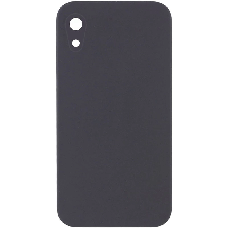 Чехол Silicone Case Square L с защитой камеры для Apple iPhone XR (6.1") – Серый / Dark Gray. Фото 1 из 3