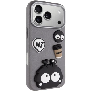Чехол Labubu Toys для Apple iPhone 17 Pro (6.3") — Monster / Grey