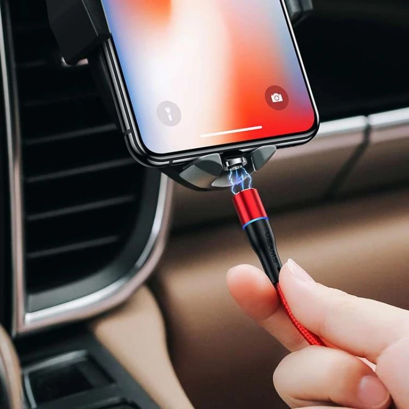 Дата кабель USAMS US-SJ352 U32 Magnetic USB to Lightning (1m) (2.4A) фото 5 из 7