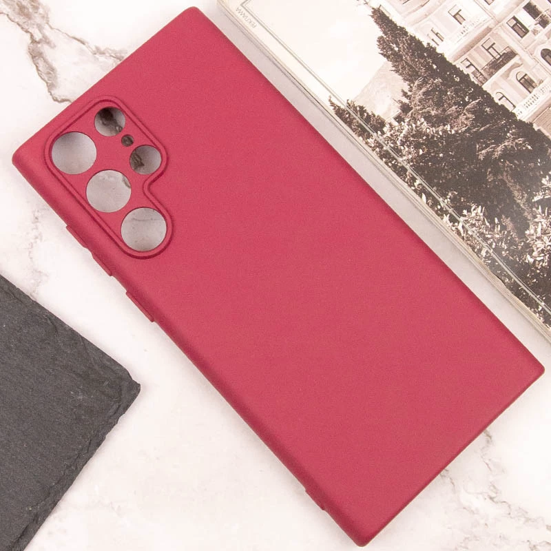 Чохол Silicone Case Lakshmi з закритою камерою на Samsung Galaxy S23 Ultra – Бордовий / Marsala. Фото 10 з 12