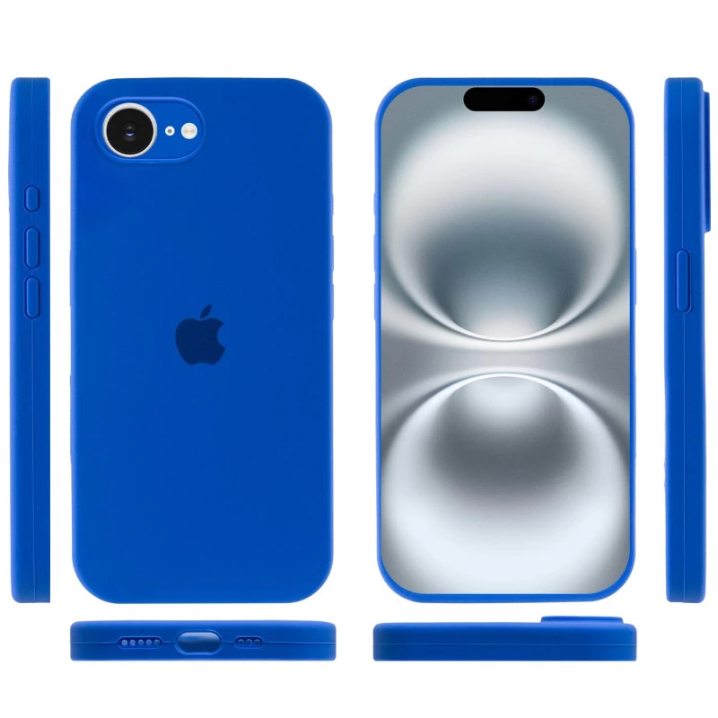 Чохол Silicone Case з закритим низом на Apple iPhone 17e (6.1") – Синій / Capri Blue. Фото 4 з 6