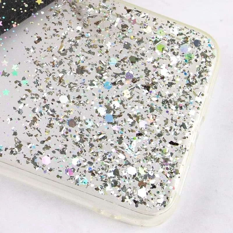 Чохол з блискітками та захистом камери на Xiaomi Redmi 9A – Прозорий. Фото 3 з 3