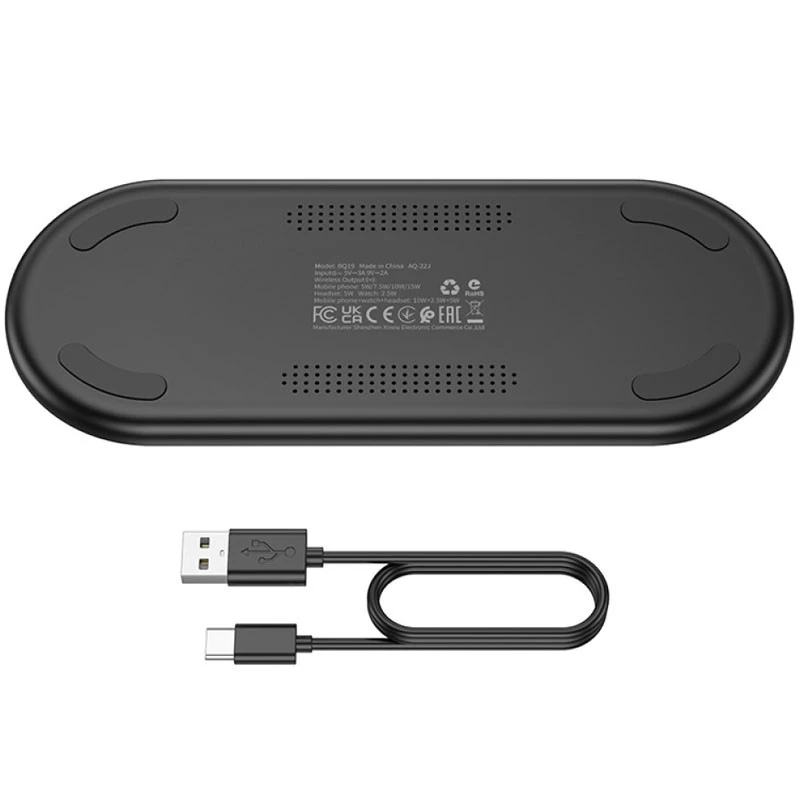 БЗУ BOROFONE BQ19 3in1 – Черный. Фото 4 из 6