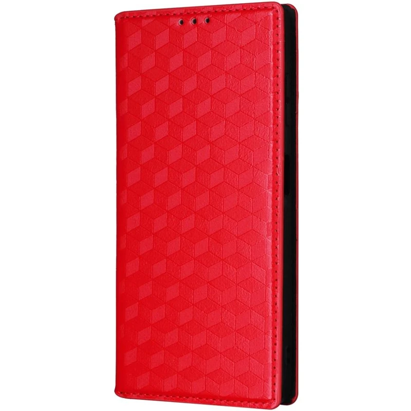 Шкіряний чохол-книжка Rhombus Book для Xiaomi Redmi Note 15 Pro+ 5G – Red. Фото 1 з 5