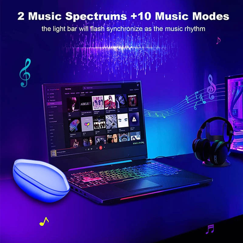 Настільний світильник SAL-009B Bluetooth USB interface with app – White. Фото 5 з 8