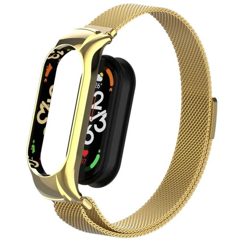 Ремінець Milanese Loop Design для Xiaomi Mi Band 8 – Gold. Фото 4 з 4