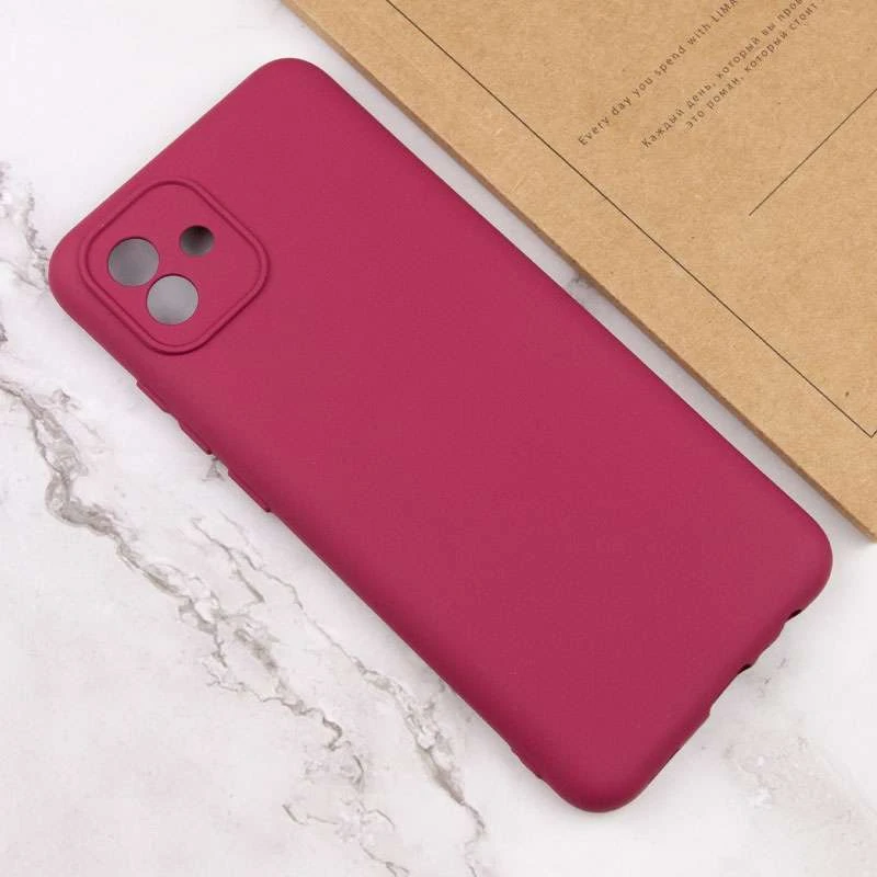 Чохол Silicone Case Lakshmi з закритою камерою на Samsung Galaxy A04e – Бордовий / Marsala. Фото 4 з 4