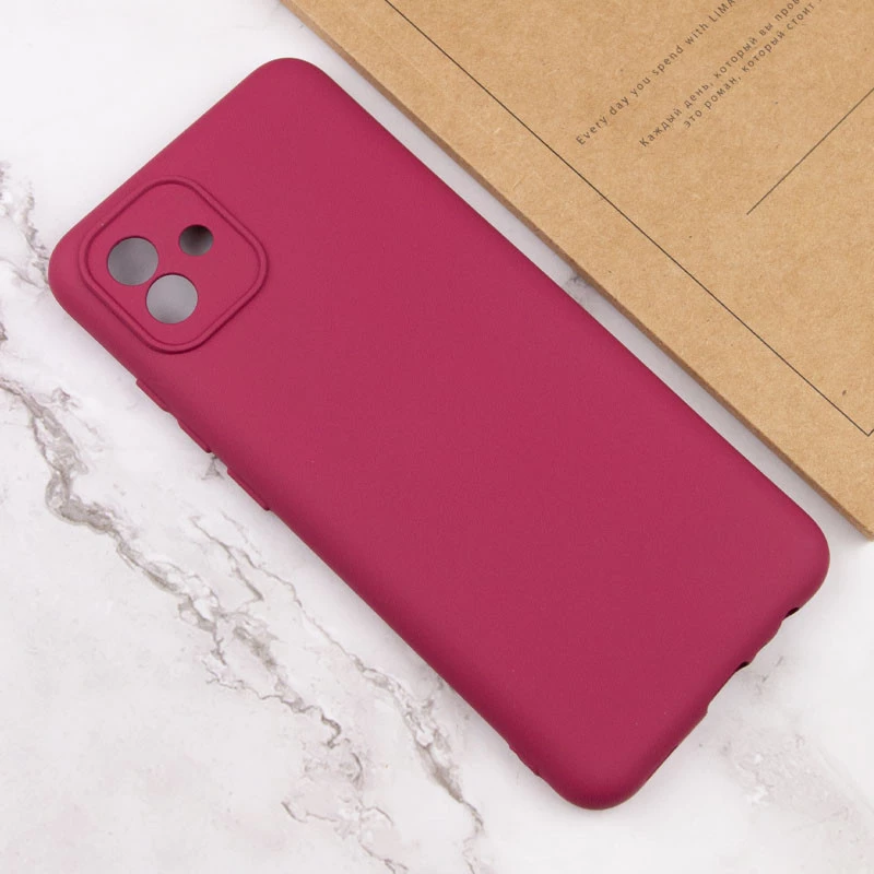 Чохол Silicone Case Lakshmi з закритою камерою на Samsung Galaxy A05 – Бордовий / Marsala. Фото 4 з 4
