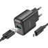 МЗП Hoco C140A Smart QC3.0 18W (1USB-A) + кабель USB to MicroUSB – Black. Фото 2 з 5