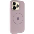 Чехол Silicone Case Full Protective (AA) V2 with MagSafe для Apple iPhone 16 Pro – Серый / Lavender. Фото 2 из 11