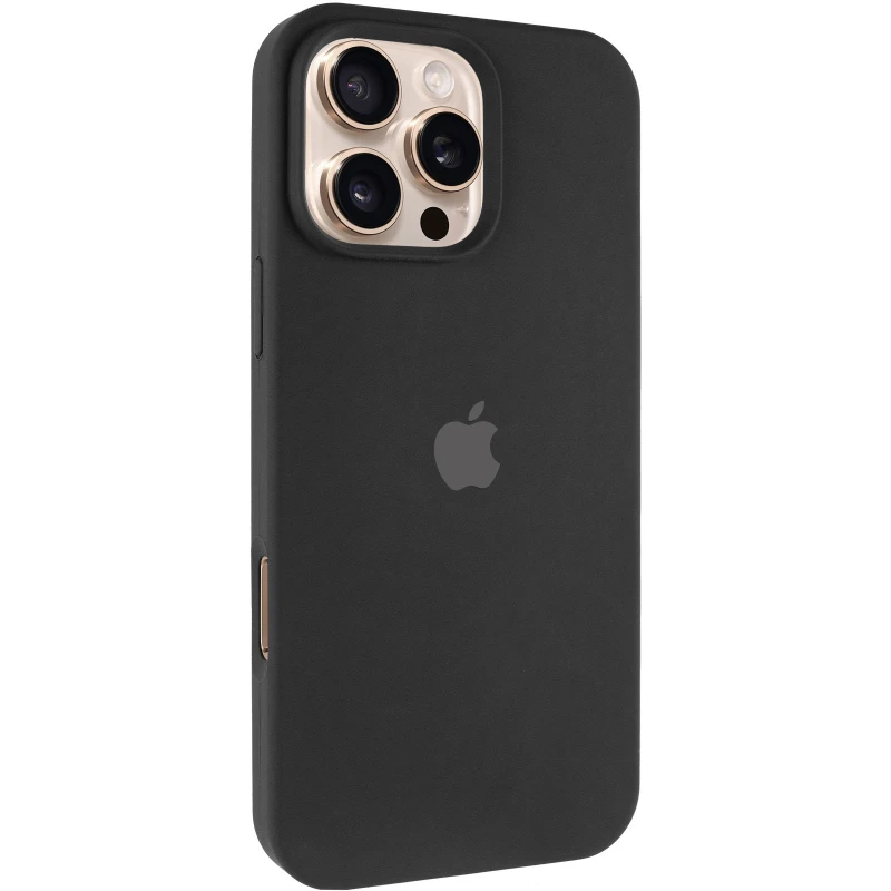 Чохол Silicone Case з закритим низом на Apple iPhone 16 Pro – Чорний / Black. Фото 2 з 19